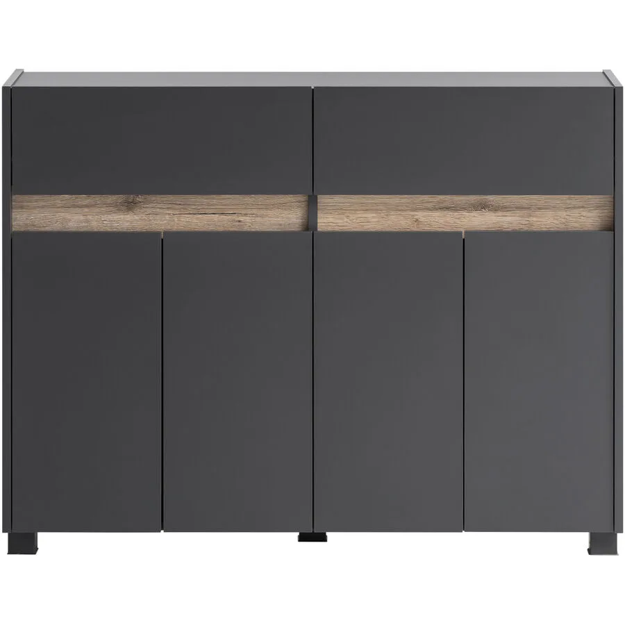 Kommode Como anthrazit Holzwerkstoff B 112.2 cm H 84.8 cm