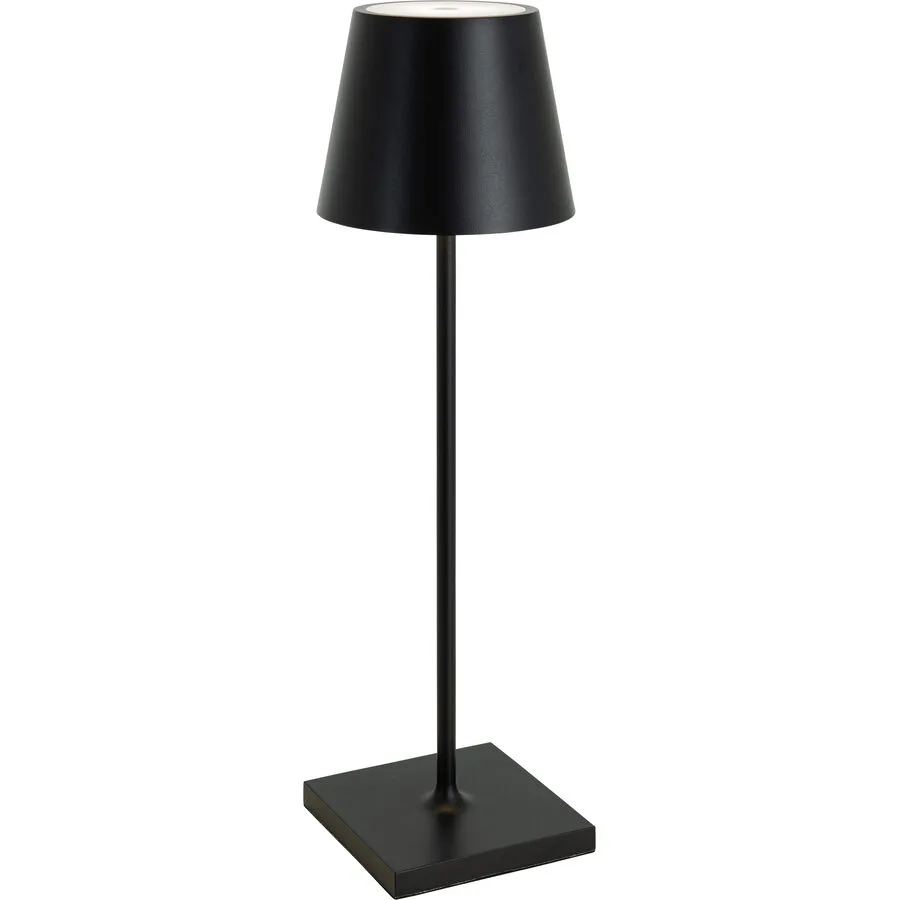 Tischlampe Aline Schwarz Aluminium/Kunststoff 11 cm 38 cm - LED - Lichtfarbe: Extra warmweiss - Material: Aluminium, Kunststoff - Tischlampe- LED