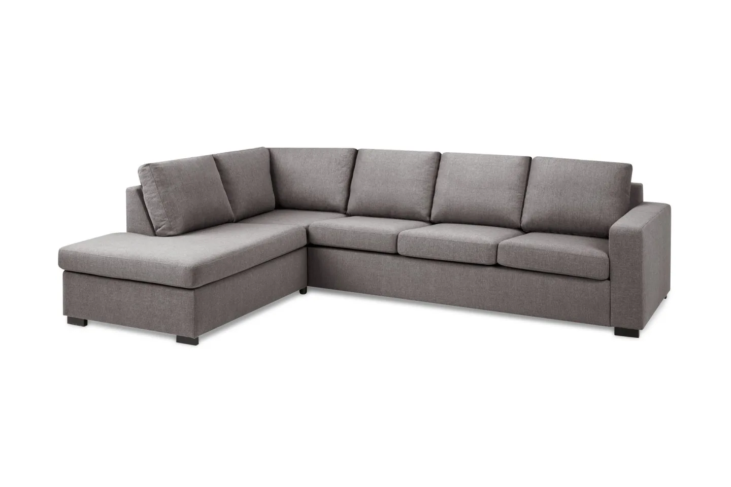 Crazy Limited Edition 4-sits Vänstervänd L-formad Djup Schäslongsoffa i Tyg - Grå