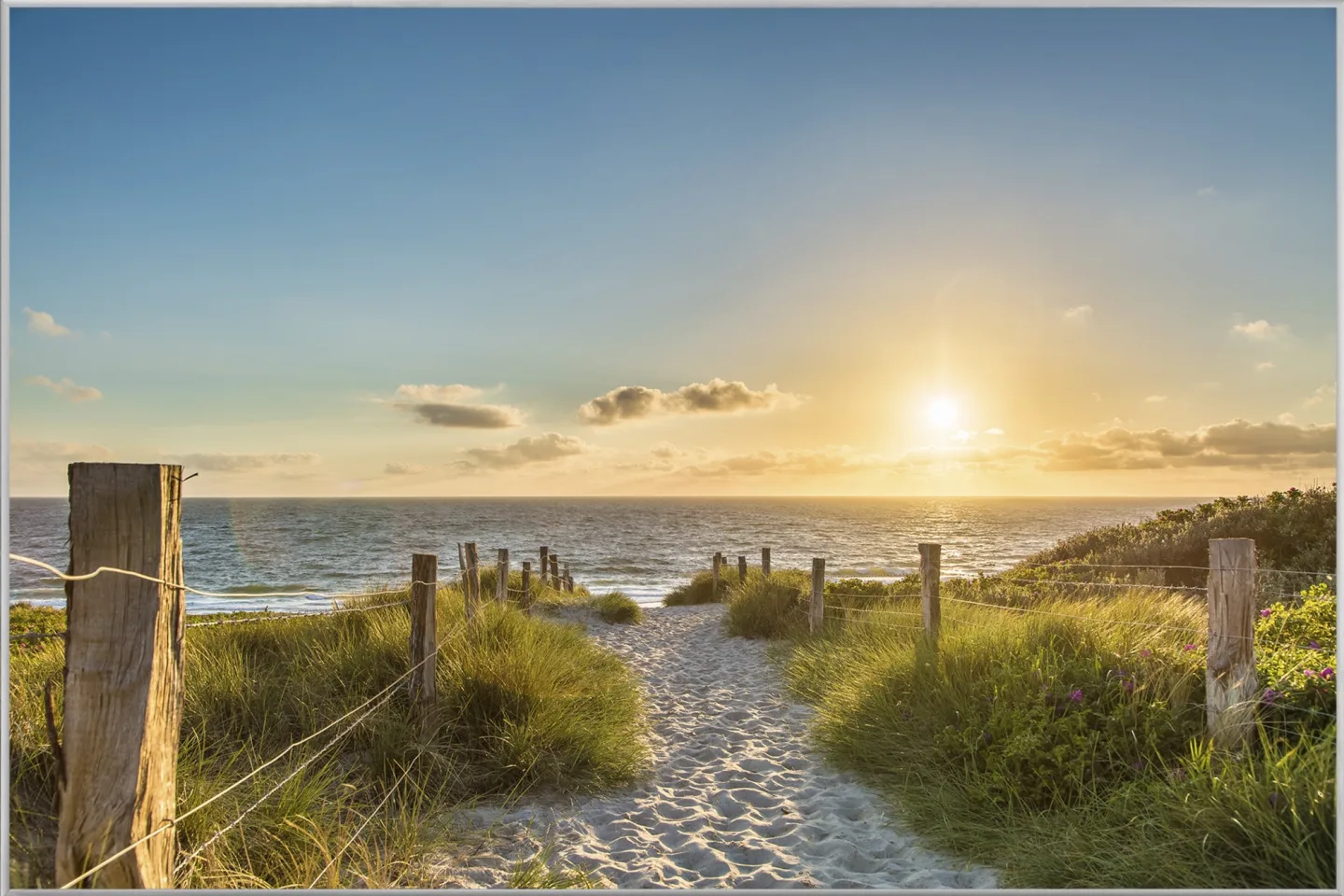 image LAND Bild mit Rahmen Abendstimmung am Strand | Schubiger Möbel