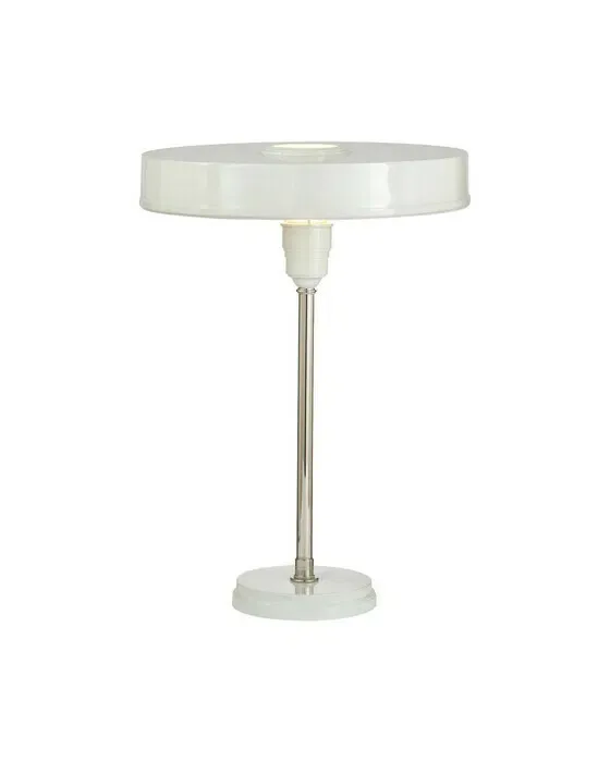 Carlo Table Lamp Polished Nickel and Antique White