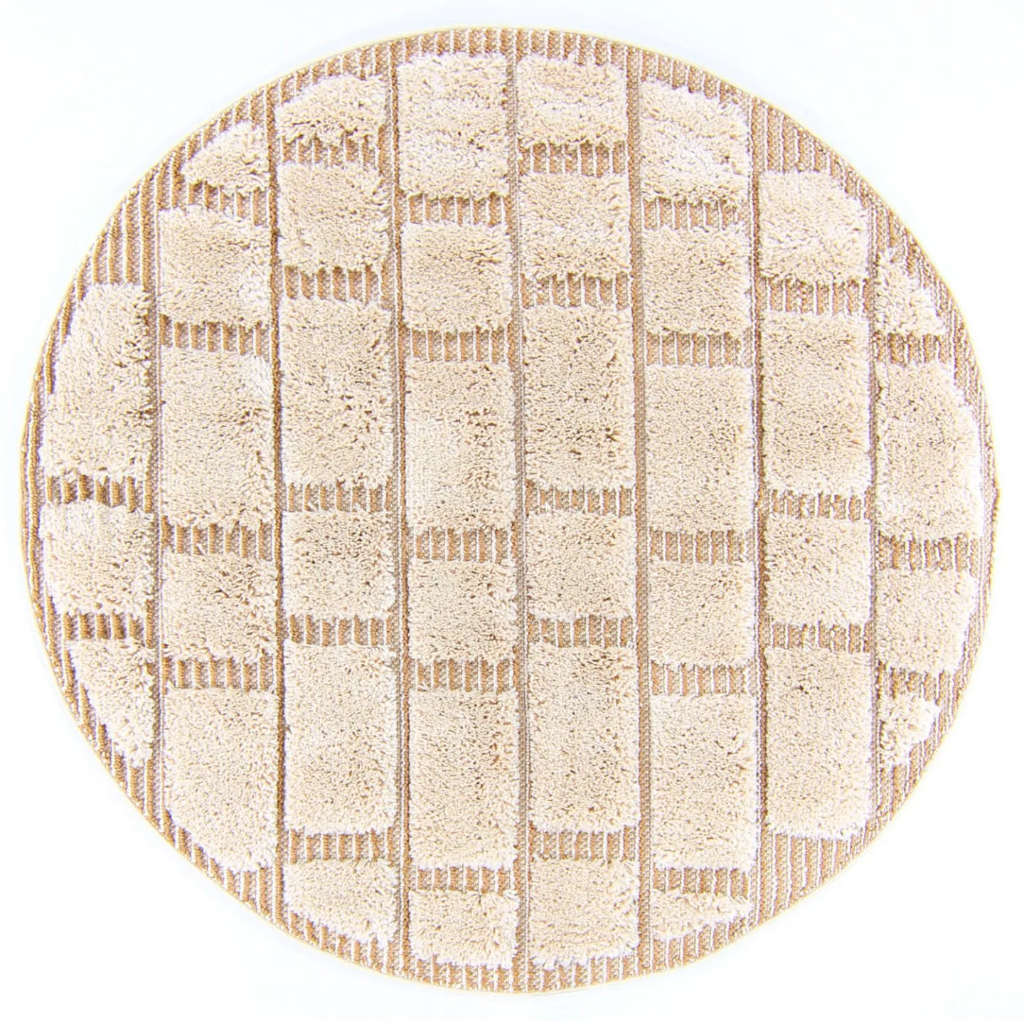 Runde tepper - Lousa (beige) (Størrelse: Ø 200 cm)