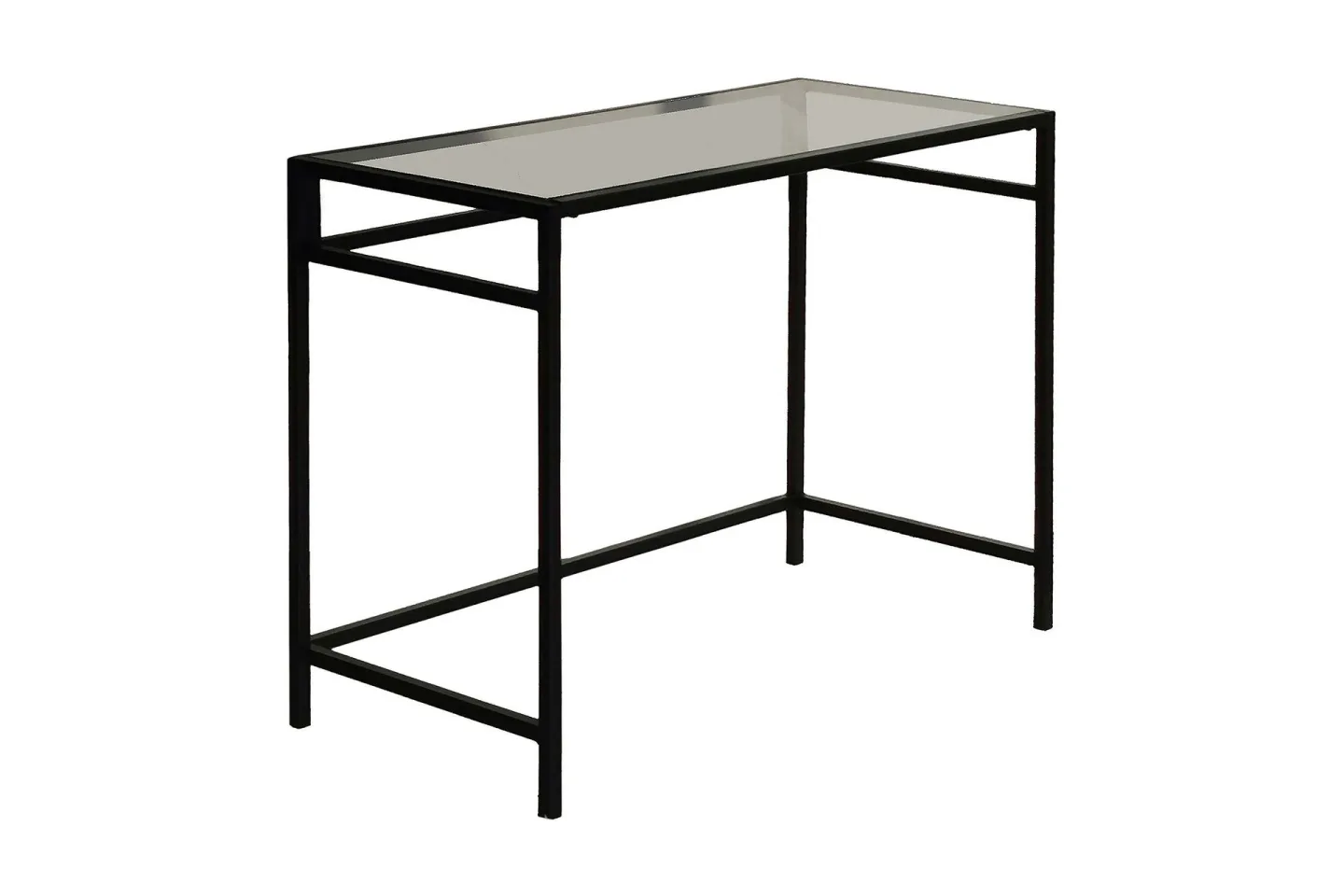 Sabani Skrivbord 100 cm - Glas/Rökfärgad/Svart