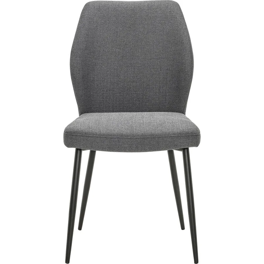 Stuhl Elonie dunkelgrau Stoff/Metall