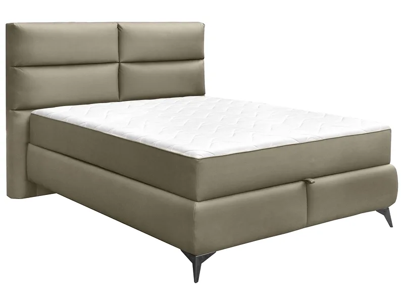 Boxspringbett EDEN taupe 160x200cm fest