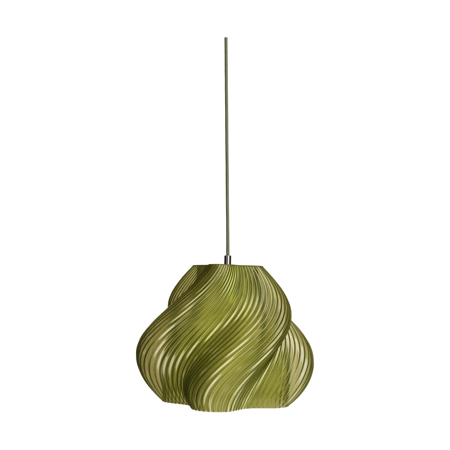 Crème Atelier Soft Serve Pendelleuchte Olive-chrome, 02, 25 cm