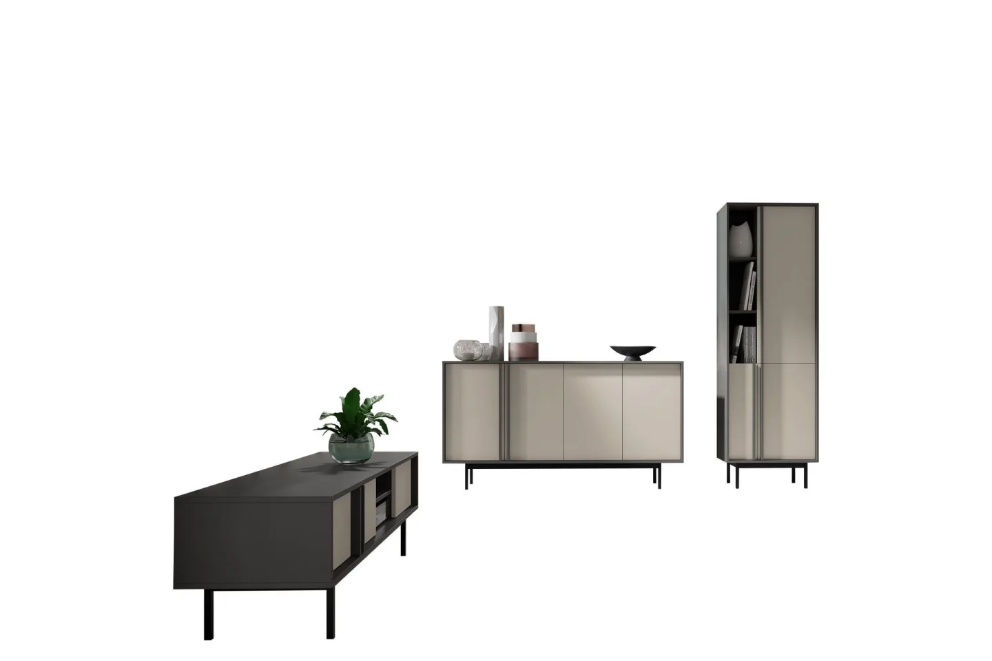 Farshian Möbelset För Vardagsrum - Grå/Beige