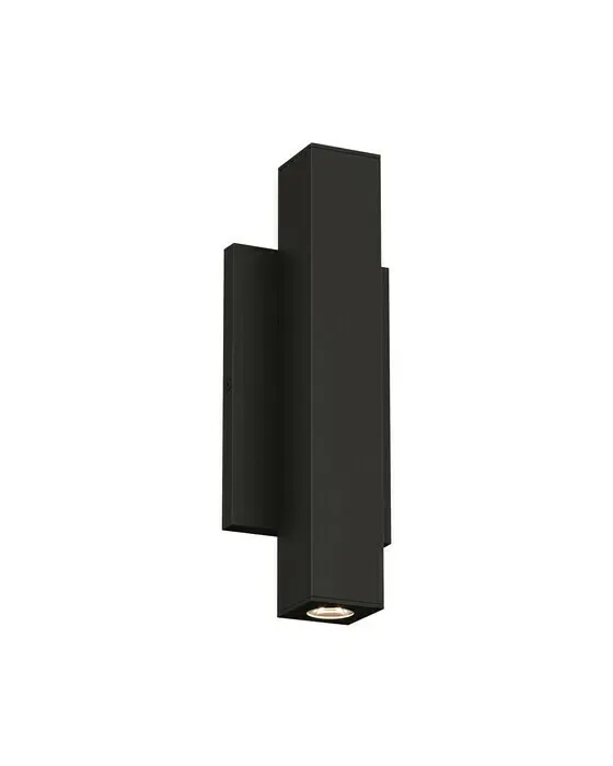Chara 12" Square Outdoor Wall Sconce Black