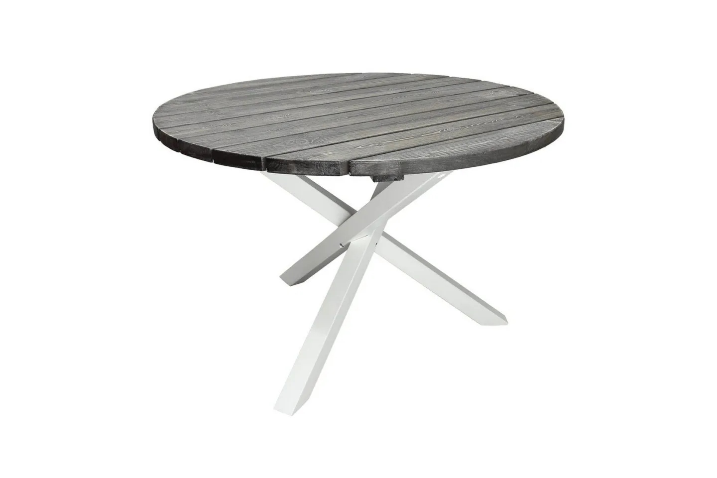 Utomhusbord Scottsdale Runt - Shabby Chic Grå med Vita ben