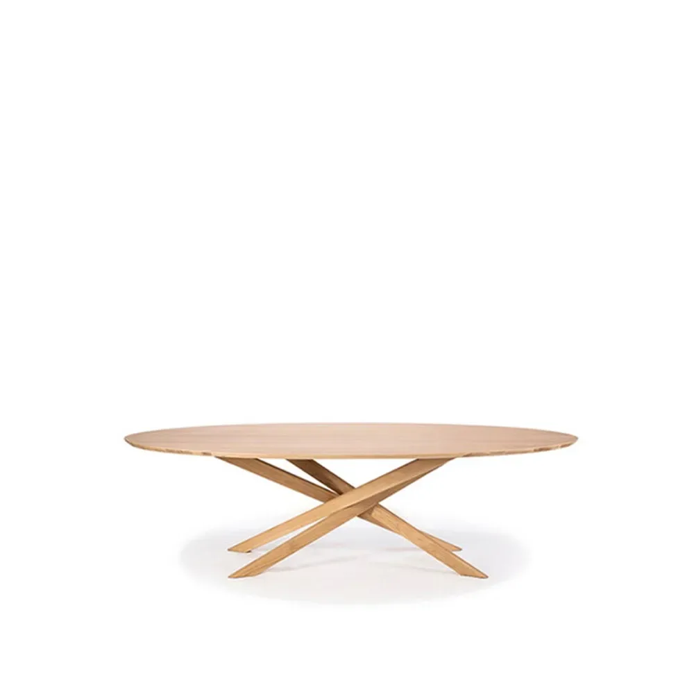 Ethnicraft Mikado Couchtisch oval Oak wax oil oval