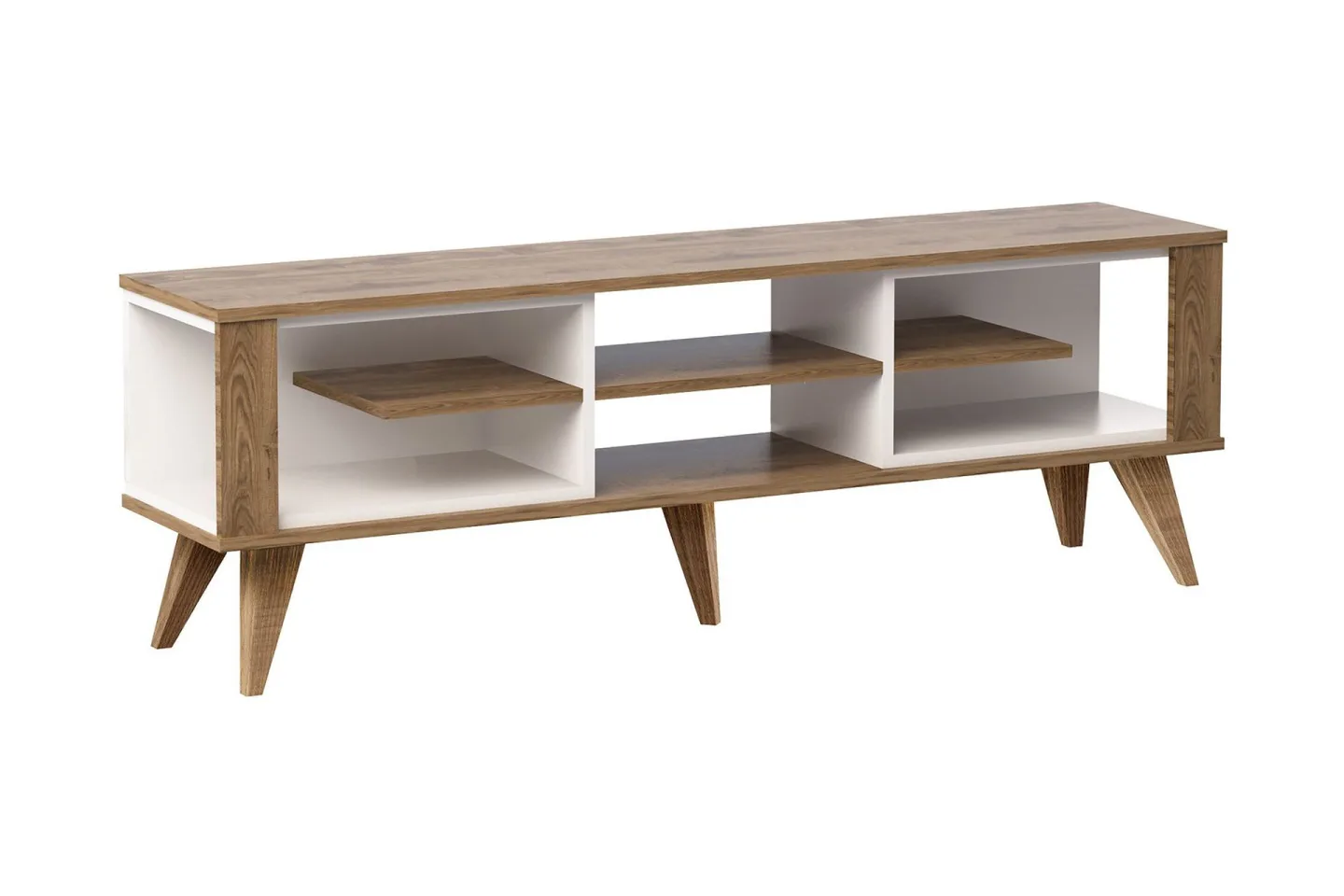 Hejde TV-Bänk 160 cm - Brun/Vit
