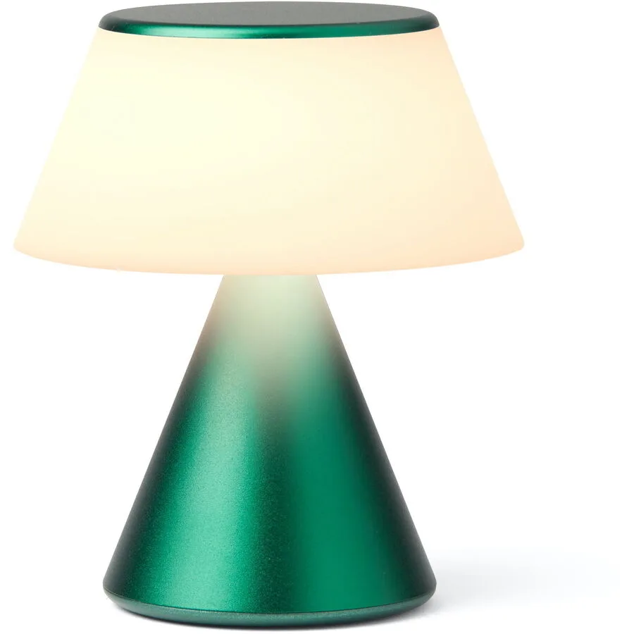 Lexon Luma M - Farbe: dunkelgrün - Lichtfarbe: Warmweiss – Kaltweiss