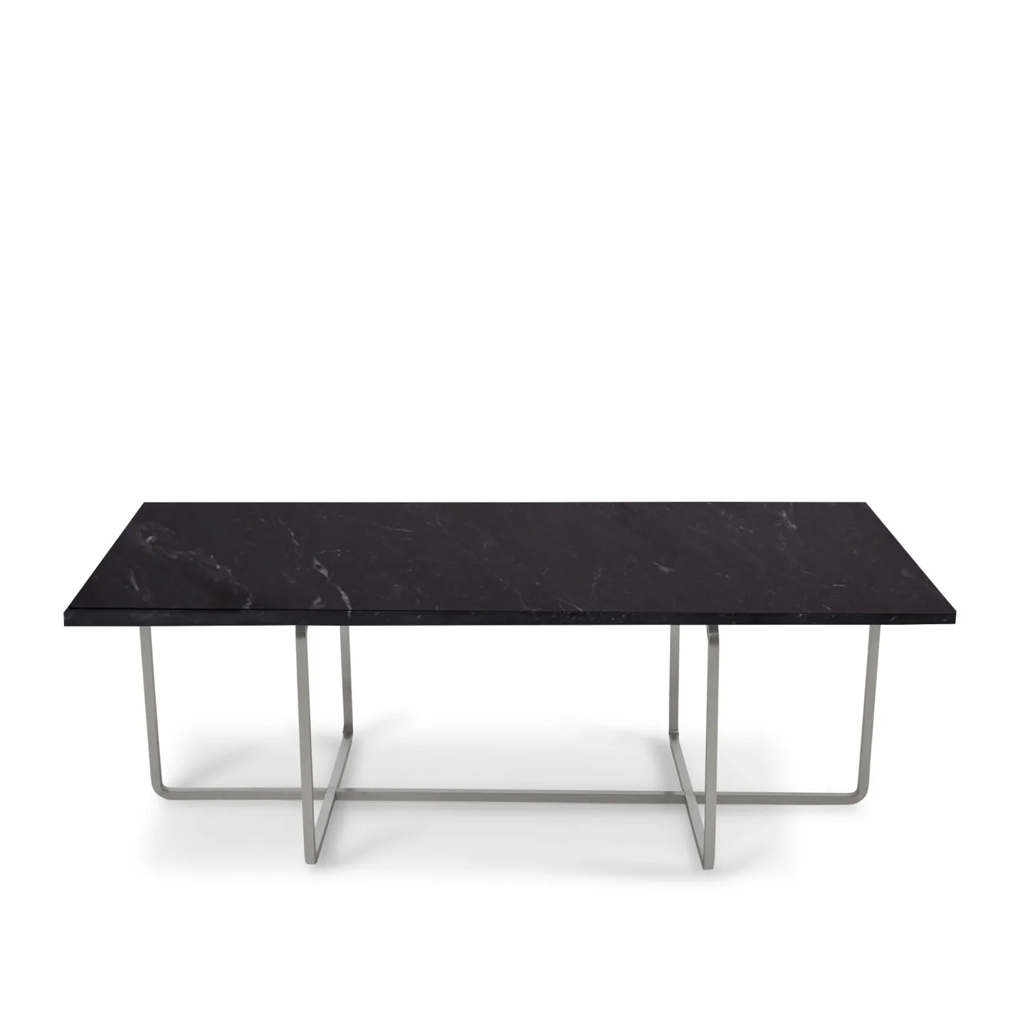OX Denmarq - Ninety Table High, Stainless Steel Frame, Top: Black Marble - Soffbord - Dennis Marquart - Svart - Metall/Sten