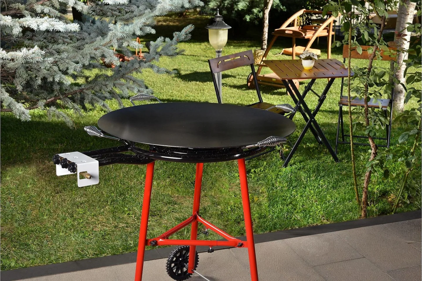 Gasolbrännare 81x81 cm - Svart