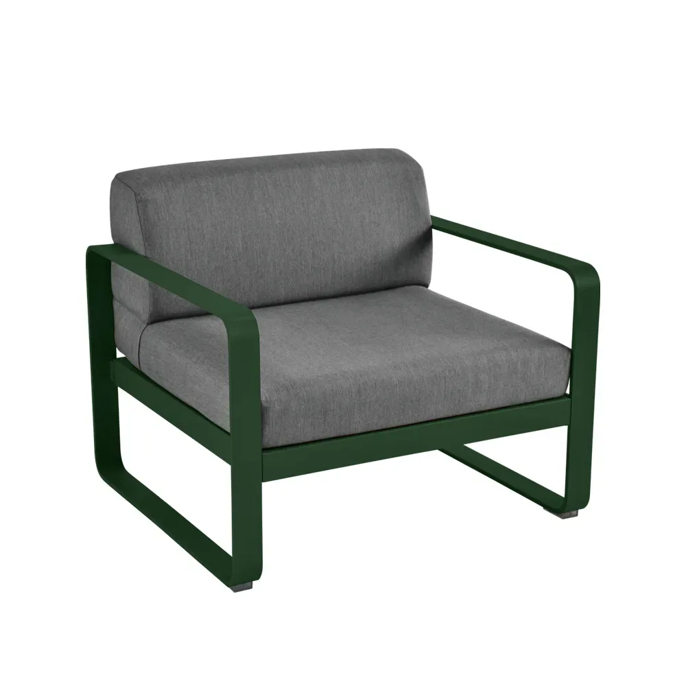 Fermob Bellevie fåtölj Cedar green (grön), graphite grey dyna