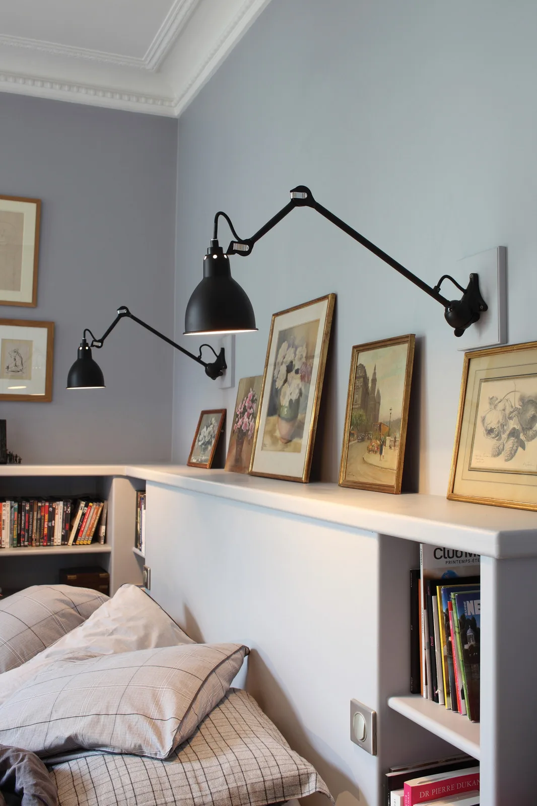 222 Wandleuchte Schwarz/Schwarz - Lampe Gras - Wohnzimmer - Metall