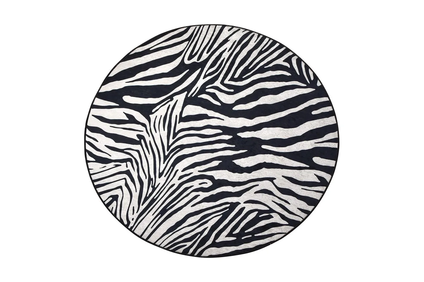 Ulphe Matta Rund 140 cm - Zebra/Sammet