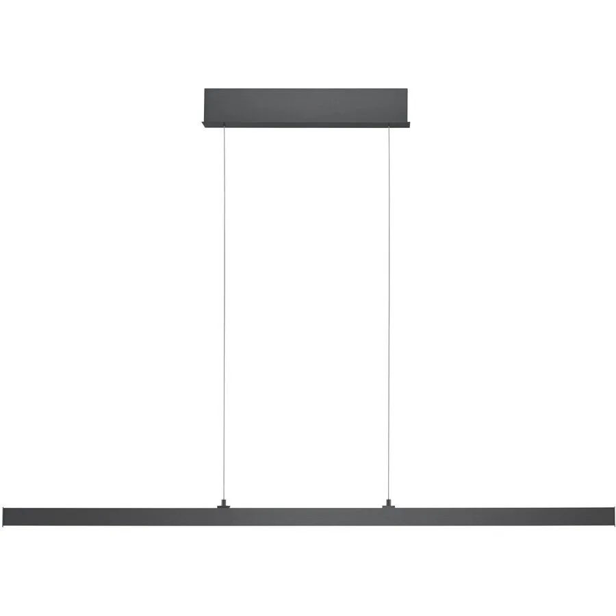 Pendellampe Karo Grau Aluminium/Eisen 130 cm - Farbe: Anthrazit eloxiert - LED - Lichtfarbe: Extra warmweiss - Helles Neutralweiss - Pendellampe- LED
