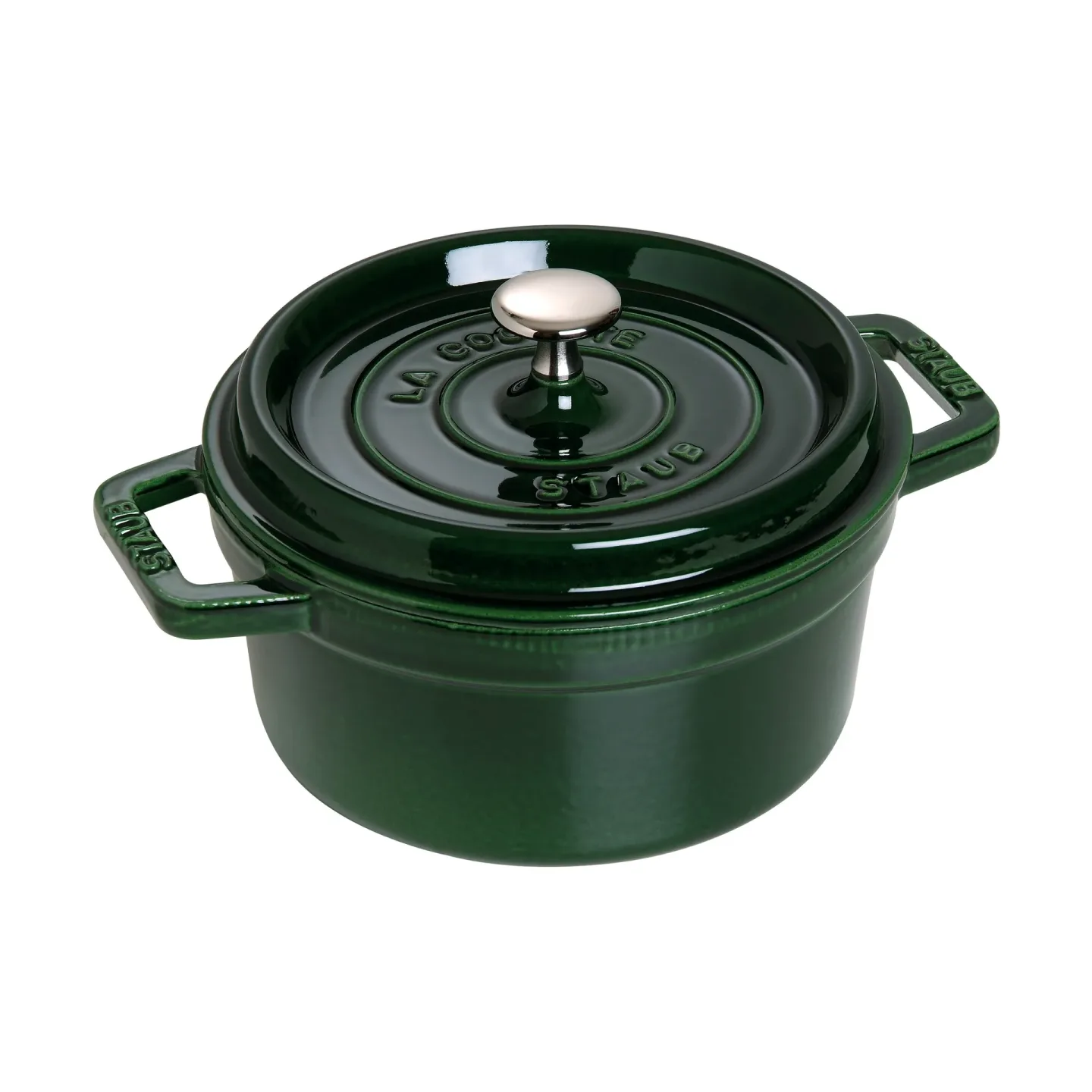 STAUB Staub La Cocotte runder Topf Gusseisen 2,6 L Basilikumgrün