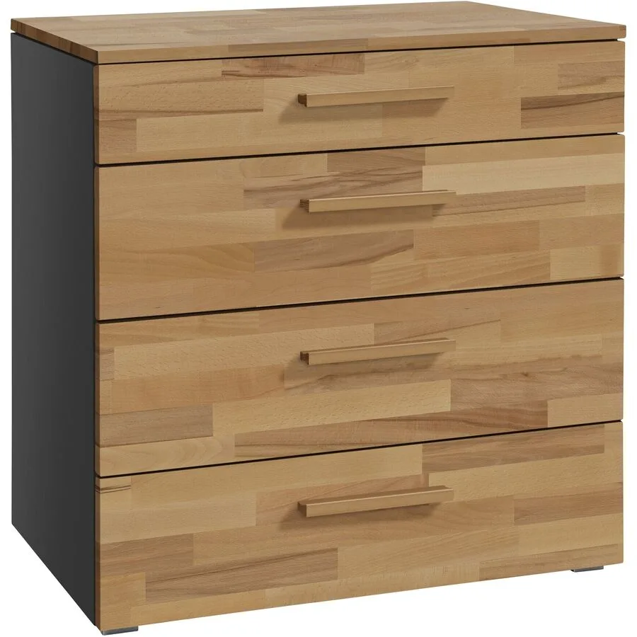 Hasena Kommode Sipi Natur, Anthrazit Kernbuche, MDF B 90 H 86 cm