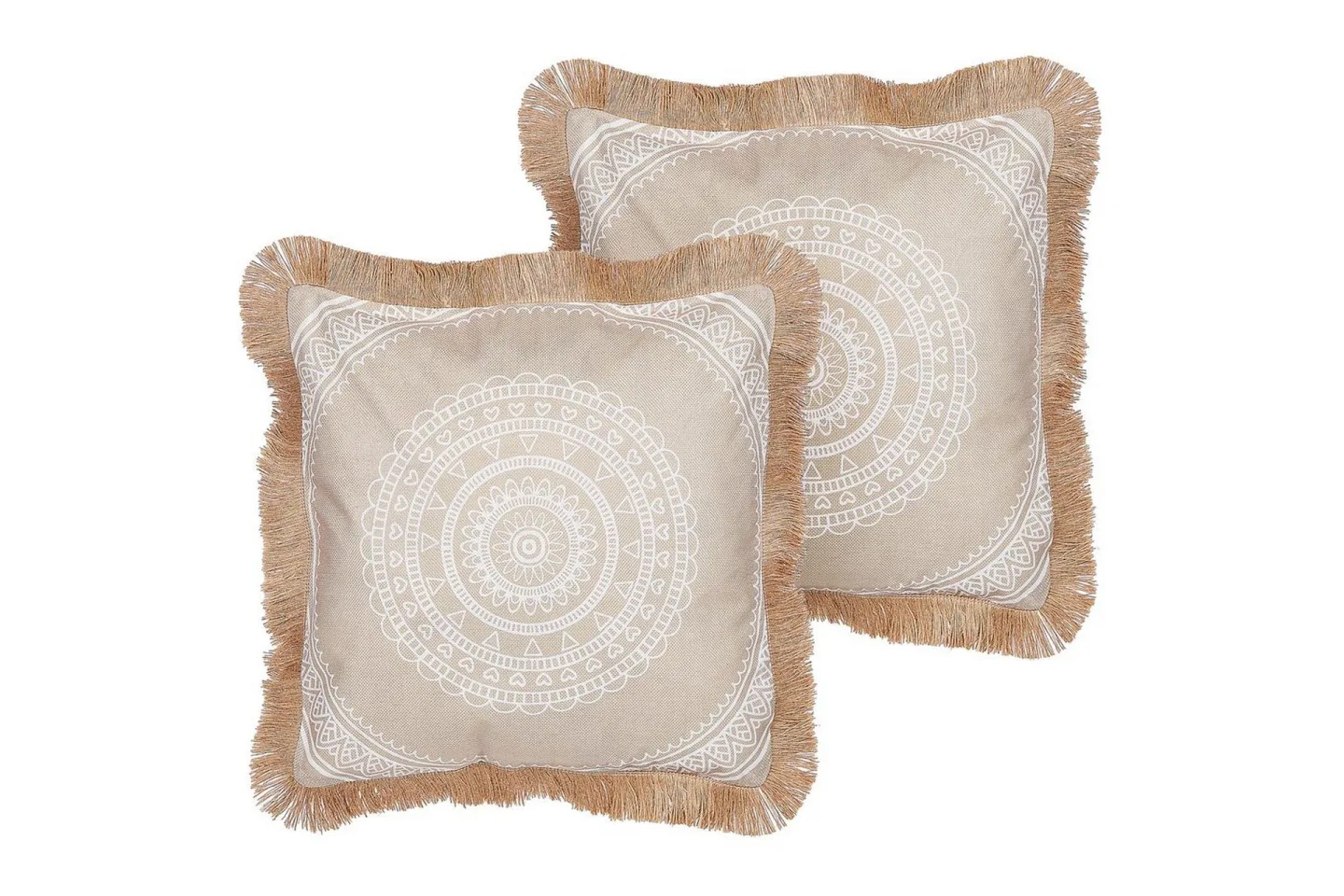 Prydnadskuddar Agrimony set om 2 Beige/vit - Beige/vit