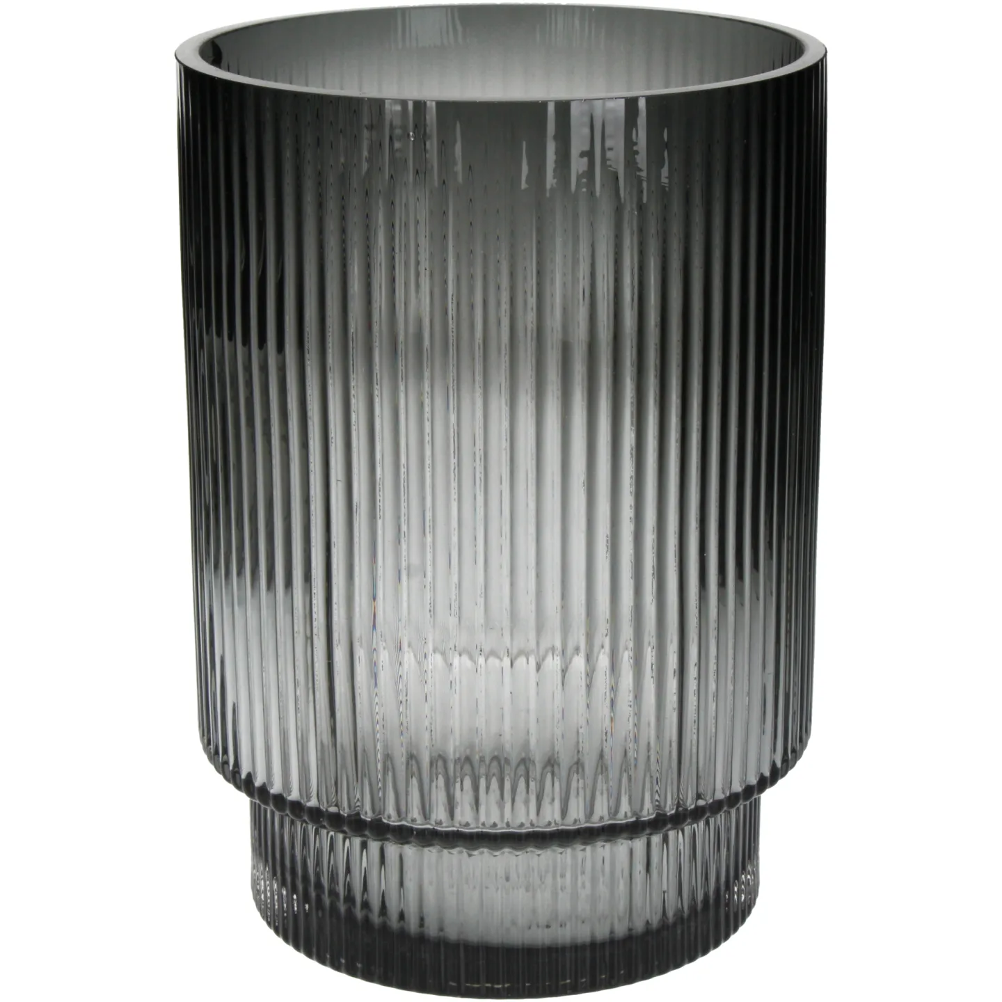Kersten Vase Stripe, Glas, Grau H: 22 cm | Schubiger Möbel