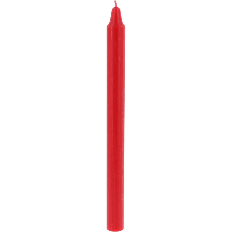 Balthasar Kerze Rustico rot H27.5 cm D2.2 cm, Brenndauer 10h - Material: Wachs