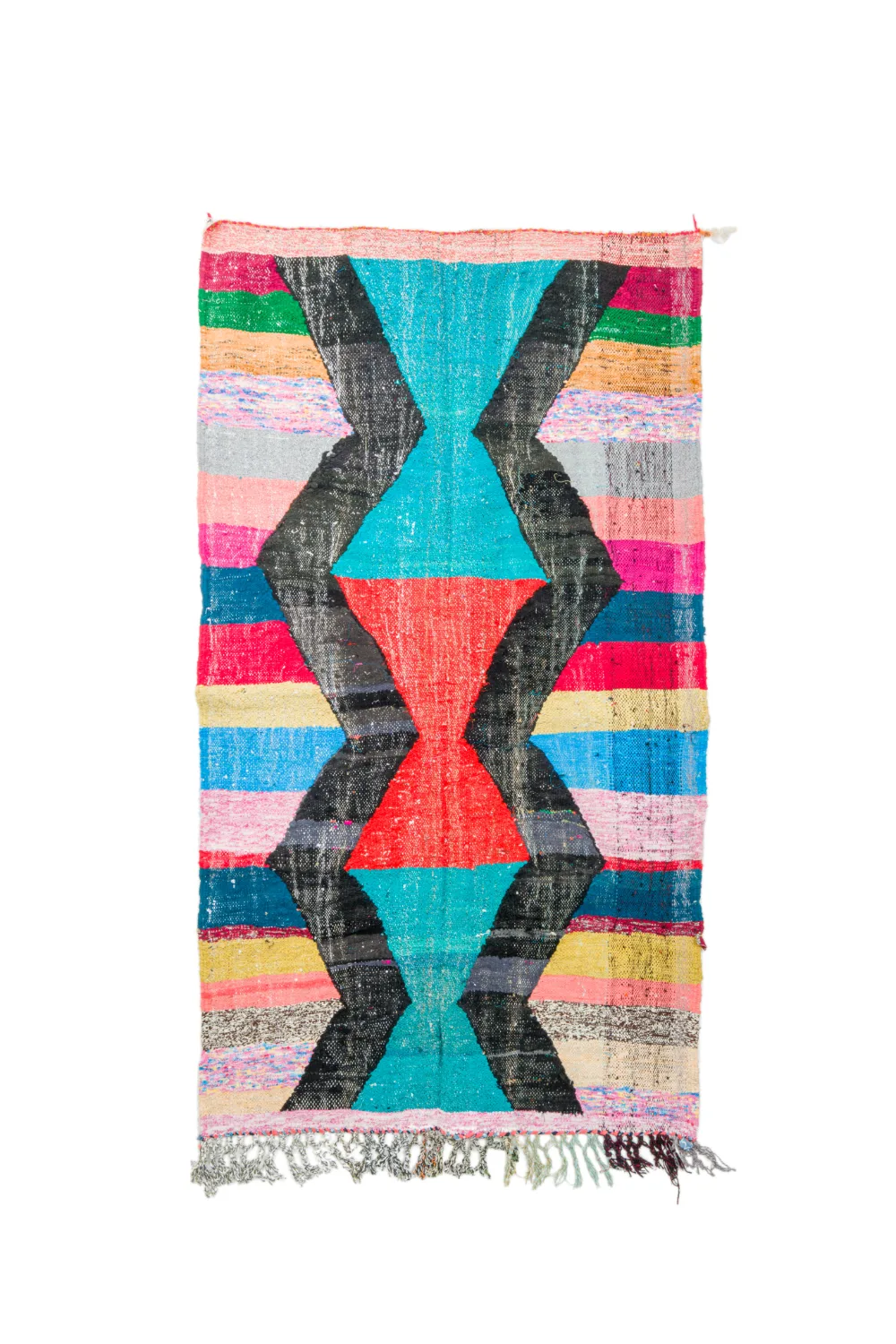 Marokkansk Boucherouite-teppe 135 x 230 cm (Størrelse: 135 x 230 cm)