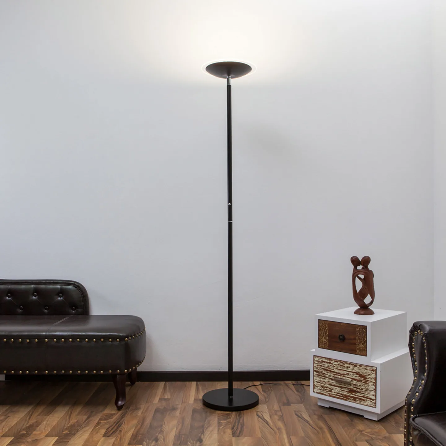 Malea Stehleuchte Black - Lindby - Wohnzimmer - Modern - Metall - Einflammig