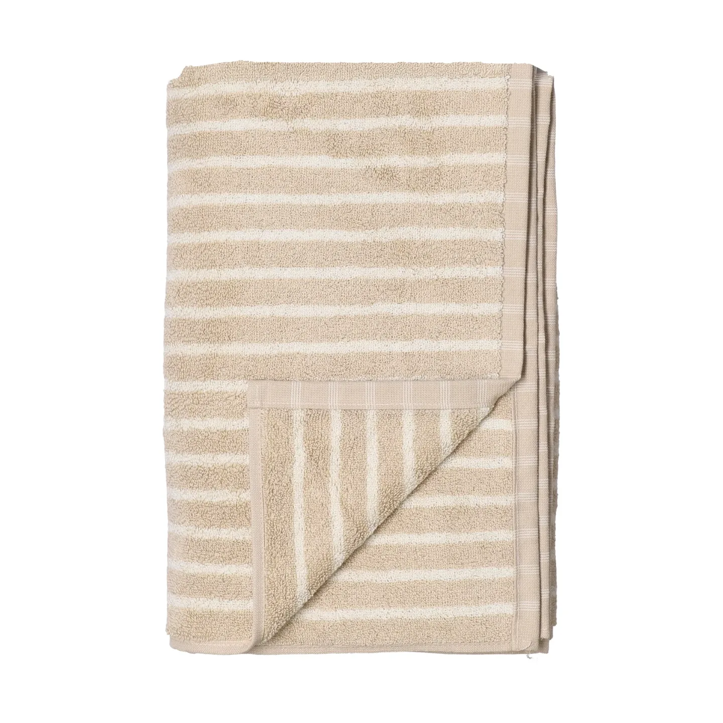 Scandi Living Drift Badetuch 100x150 cm Beige-Weiß