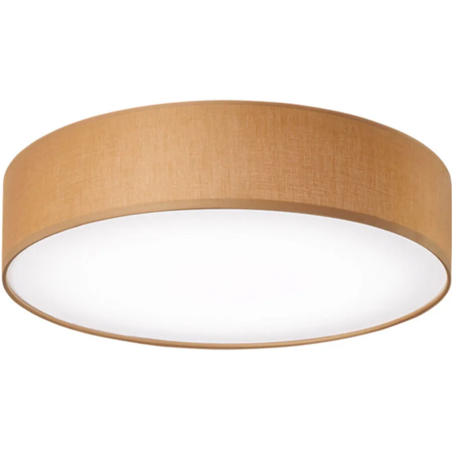 Deckenlampe Noah Braun Metall/Stoff 60 cm 16 cm - Material: Metall/ Stoff - LED - Lichtfarbe: Neutralweiss - LED Energiesparlampen