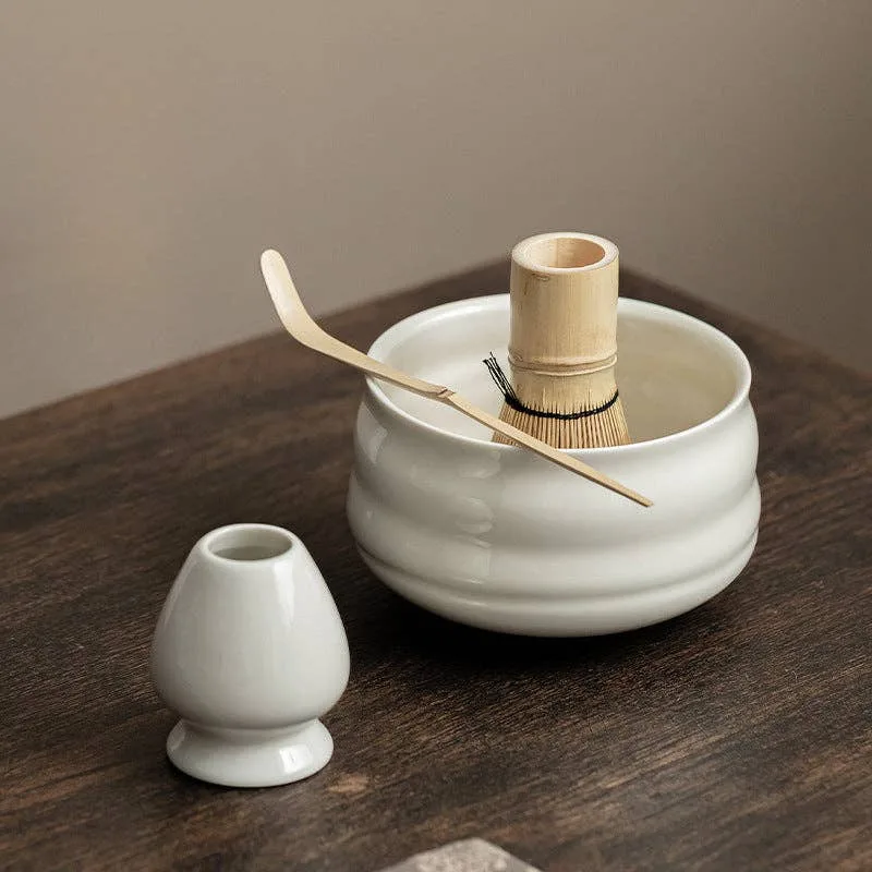 Gohobi – Keramisk matcha-sett 001 - Hvit