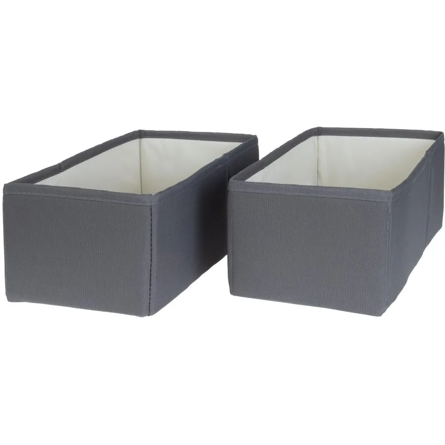 Aufbewahrungsbox COCON Grau Stoff B 14.5 H 12 cm