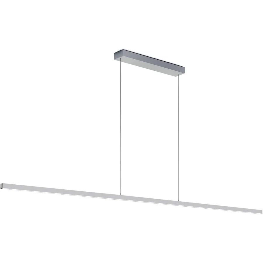 Designer-Pendellampe Bankamp Line aluminium matt dimmbar - Farbe: silber - LED - Lichtfarbe: Extra warmweiss - LED Energiesparlampen