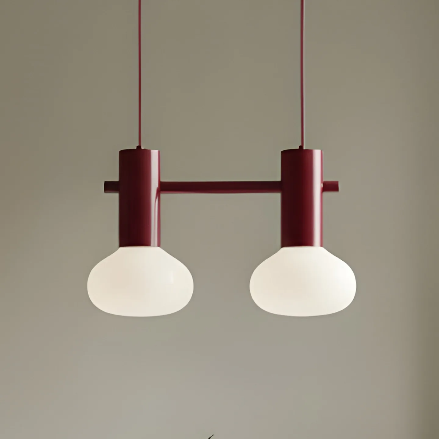 Flo hængelampe, rød, 2 lyskilder, glas - ALDEX - Stue - Design - Metal - Med flere lyskilder