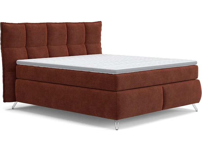 Boxspringbett SWISS HOME STYLE AGATA terrakotta 160x200cm fest