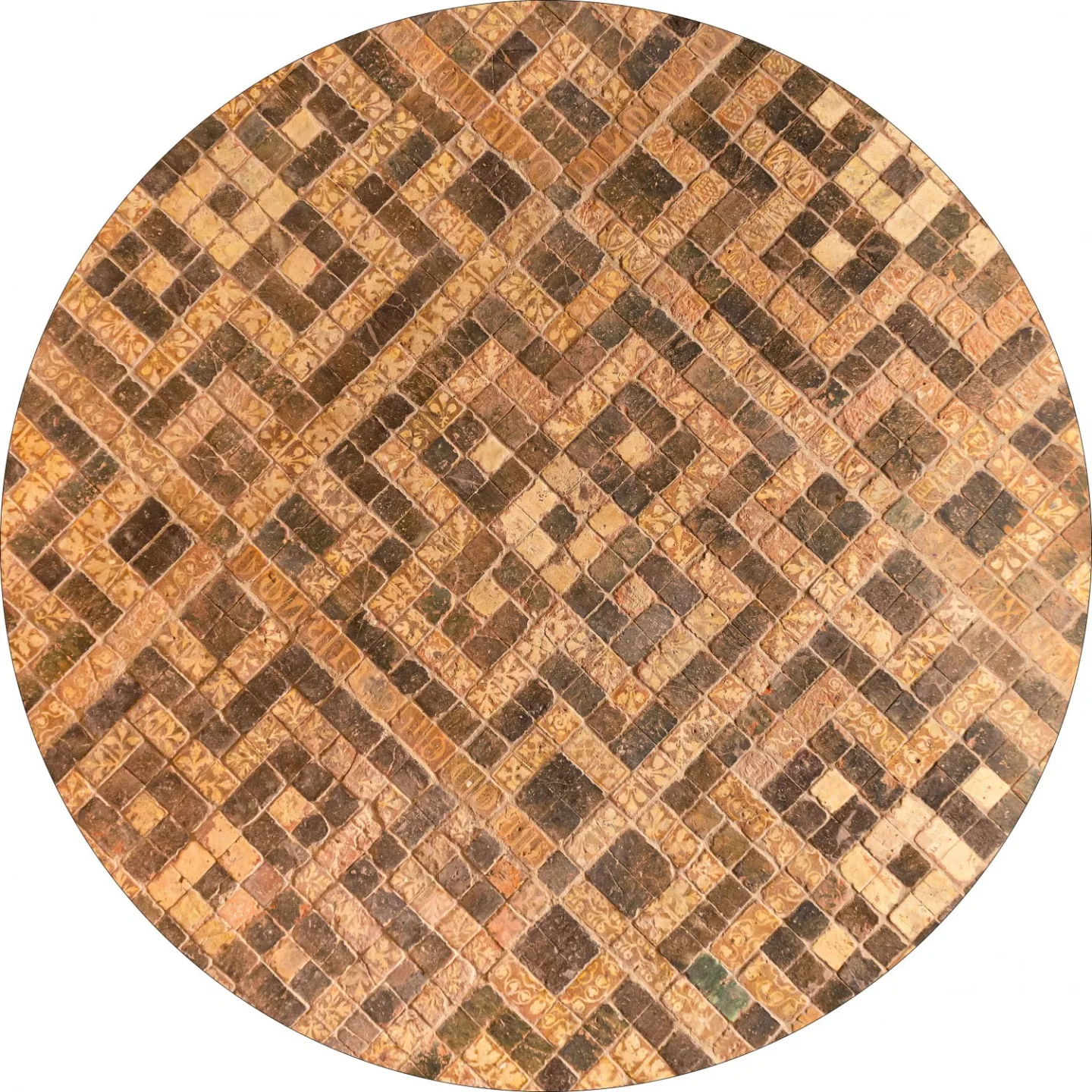 Rundt teppe - Lamego (beige/brun) (Størrelse: Ø 180 cm)