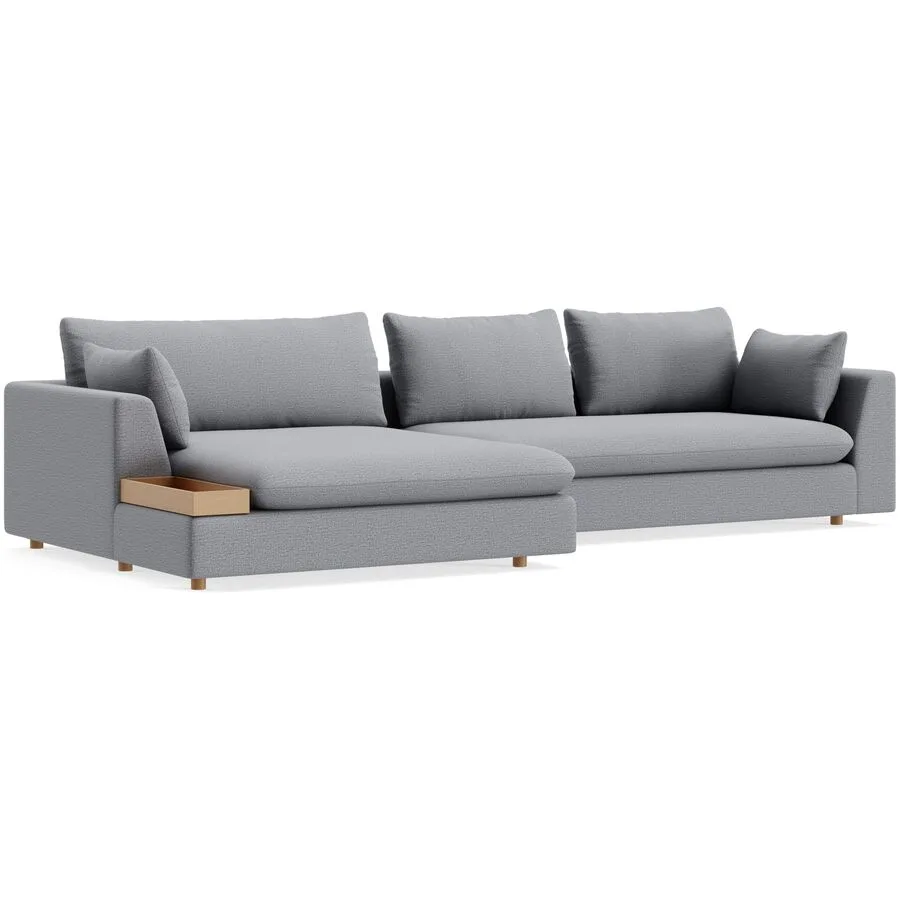 Ecksofa Milou Links Stoff grey B 334 T 165 cm - Möbel Konfigurator: Traummöbel individuell zusammenstellen