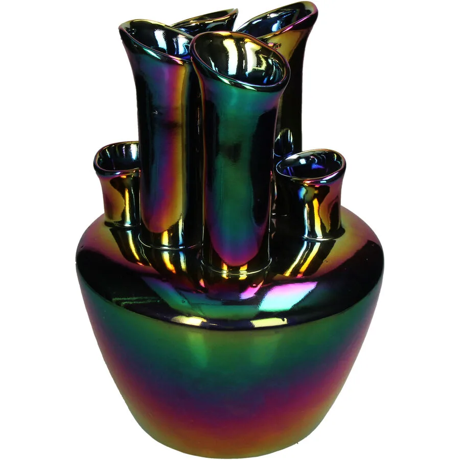Vase Myko irisierend Porzellan D 22 H 30 cm