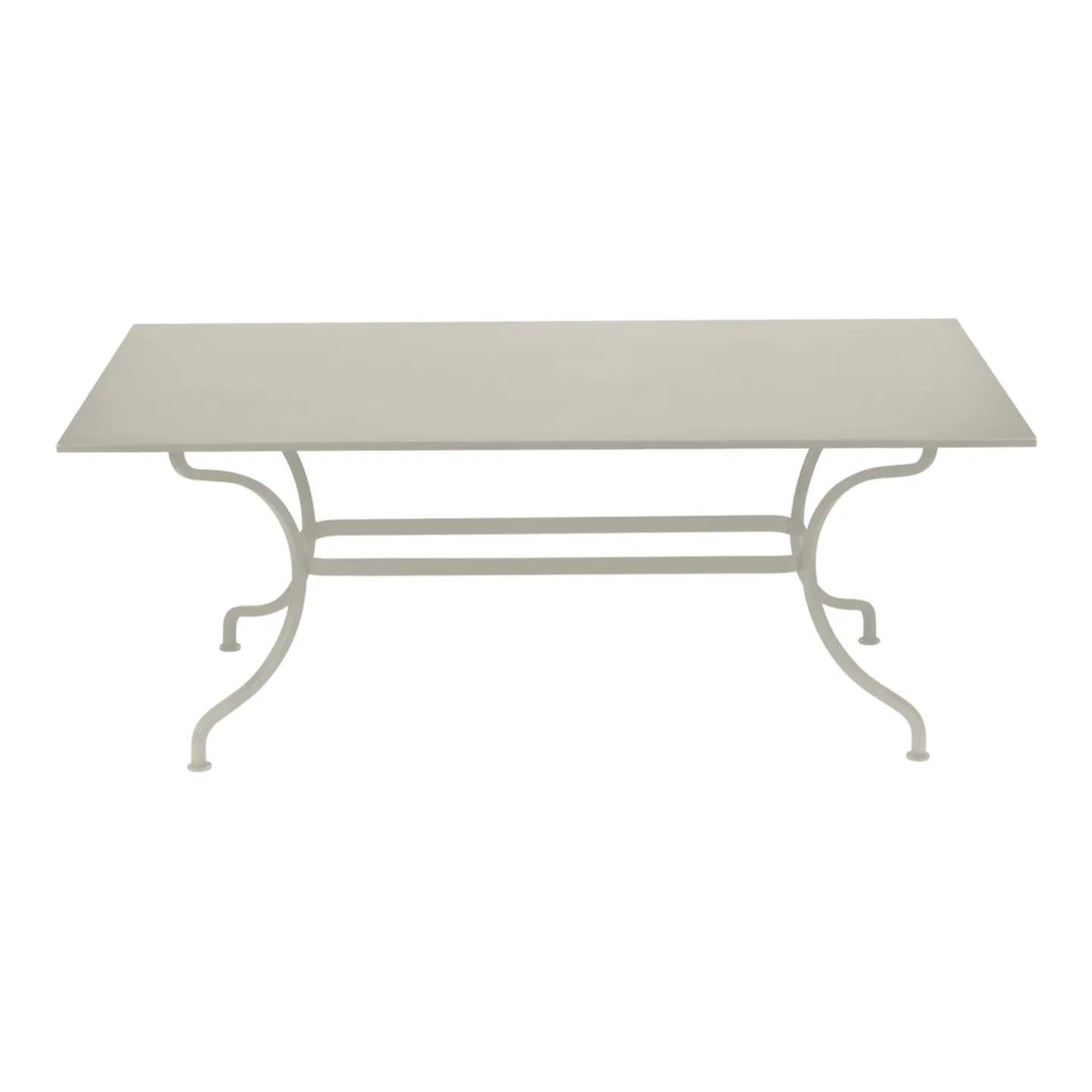 Fermob - Romane Table 180x100 cm Clay Grey A5 - Matbord utomhus - Grön,Grå - Metall