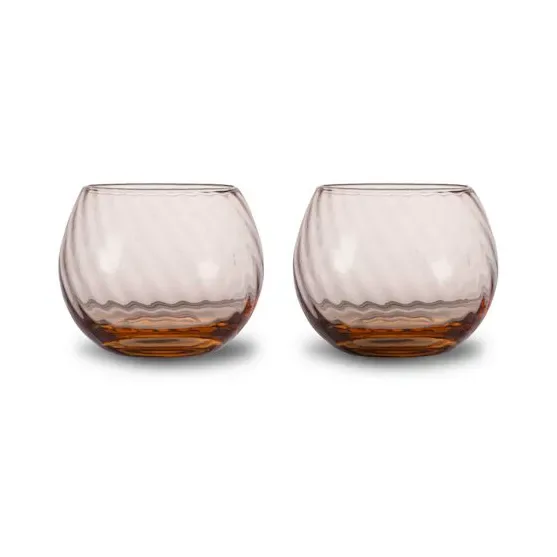 Byon Opacity Wasserglas 22 cl 2er-Pack Pfirsich