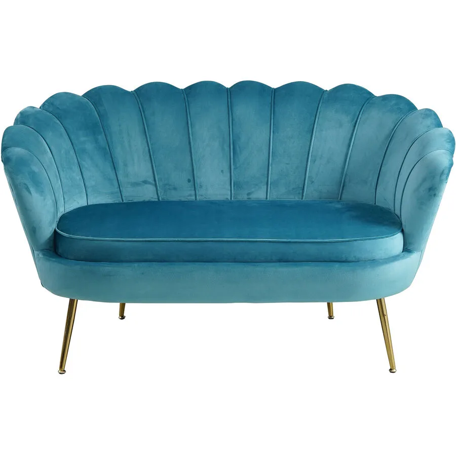 Sofa Pedro Ohne Samt blau B 136 T 76 cm
