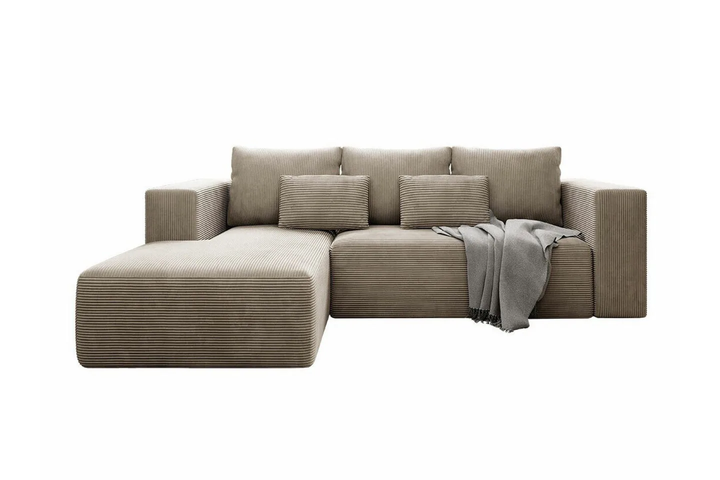 Listowel 3-sits Hörnbäddsoffa beige -
