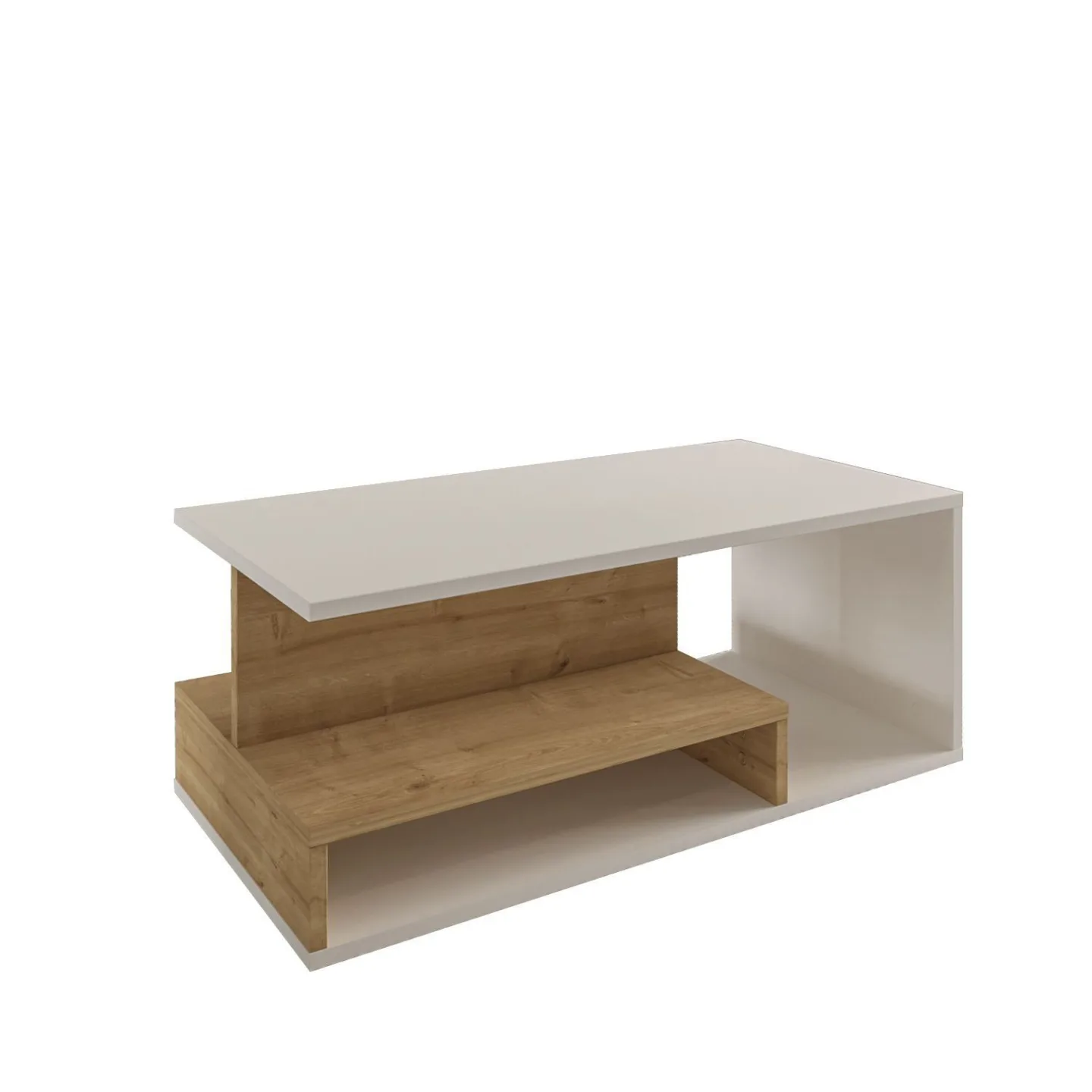 Fenlo Soffbord 90x35x44,8 cm - Vit sapphire-ek