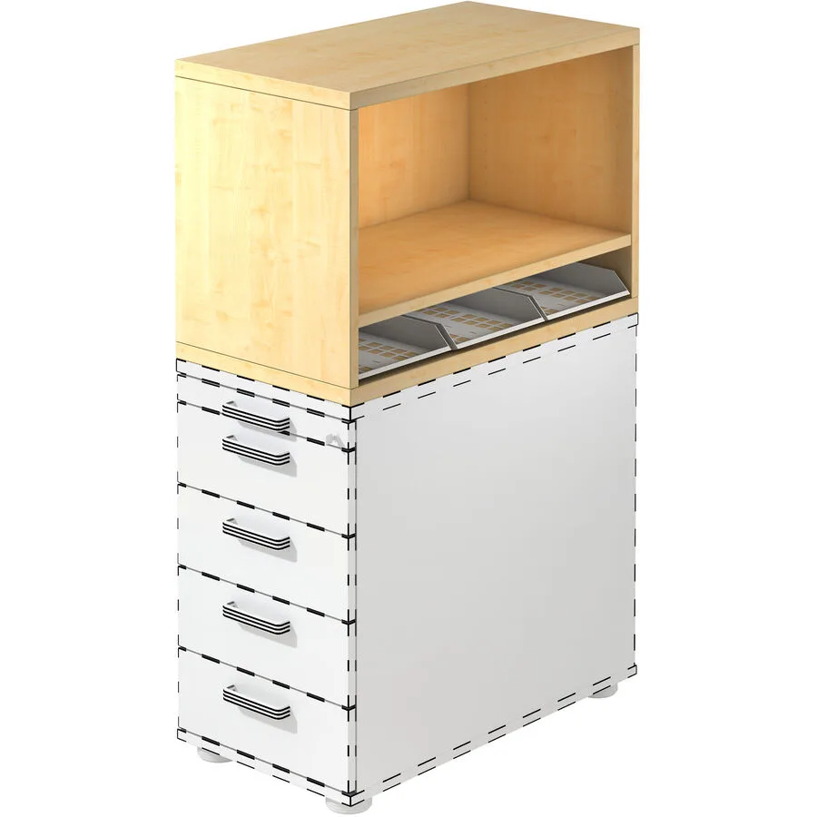 Standcontainer Office Ahorn Holzwerkstoff B 42.8 H 53 cm