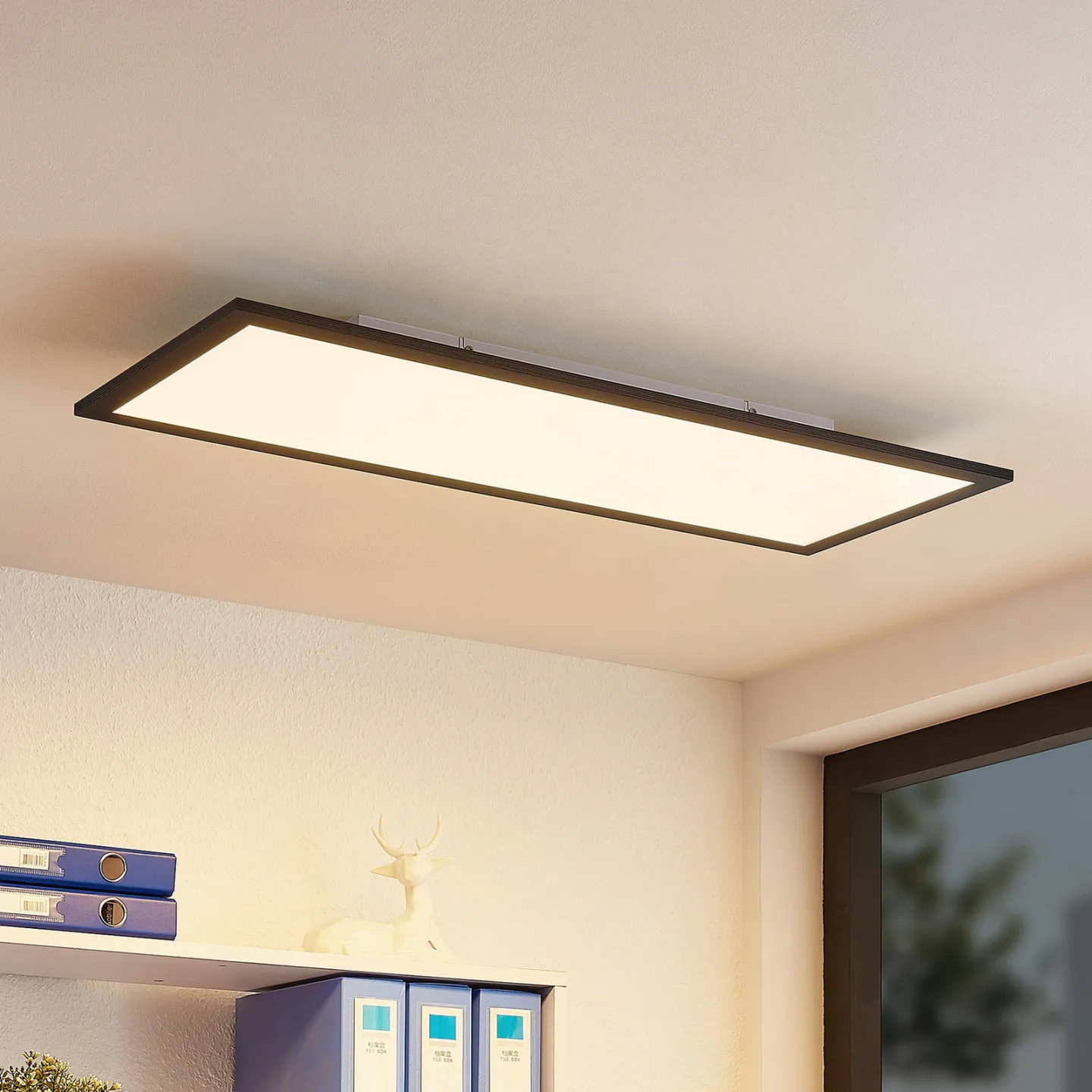 Nelios Deckenleuchte LED 4000K 80x30 Black - Lindby - Küche - Modern - Kunststoff - Eckig