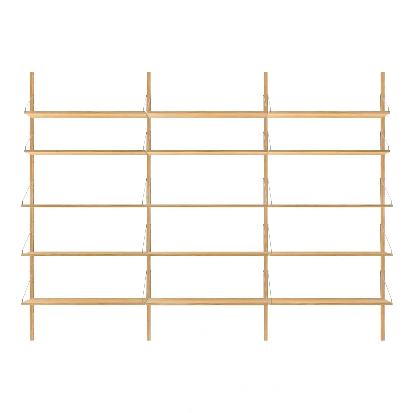 Frama - Shelf Library Triple Section H1852 Natural Oil - Hyllor - Kim Richardt - Träfärgad - Metall/Trä