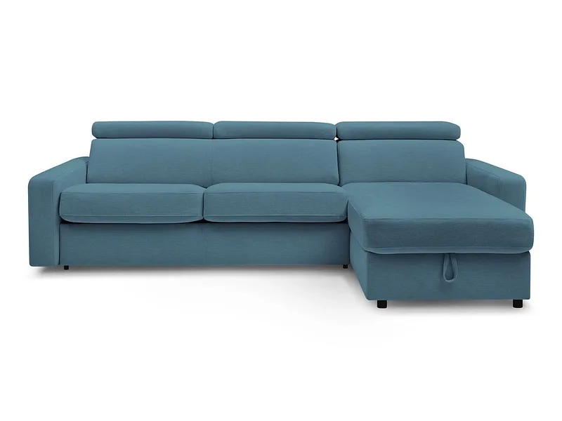 Ecksofa BOBOCHIC MONACO Stoff hellblau