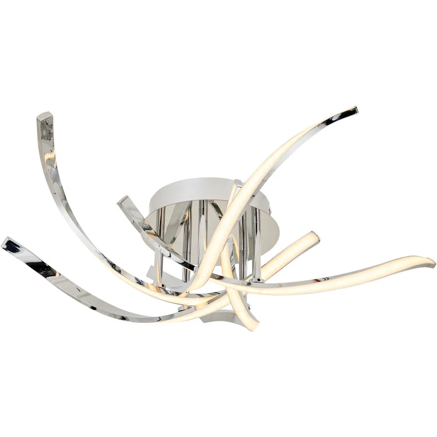 Deckenlampe Loa Kunststoff/Metall chrom 36W LED - LED - LED Energiesparlampen