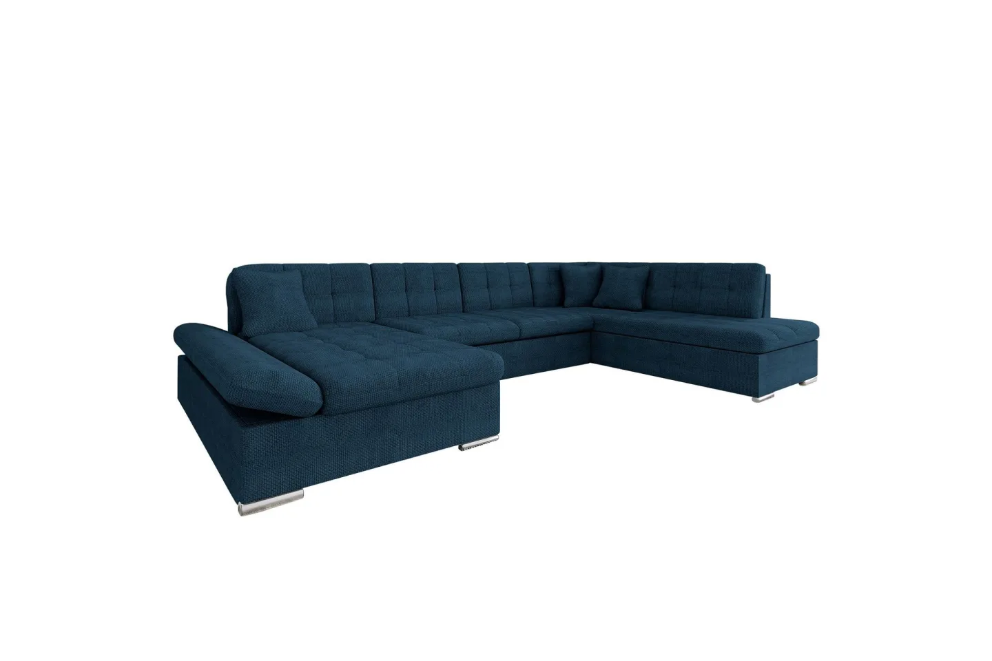 Zumar Soffa med Divan och Schäslong 4-sits - Blå